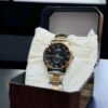 Elegant Golden Men's Watch with 37 mm Dial