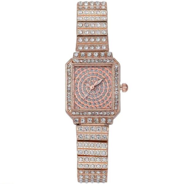 Sophisticated women's Full Diamond Square Watch