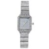 Luxurious Small Square Watch with Sparkling Diamonds