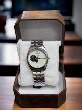 Premium Men’s Silver Stainless Steel Analogue Watch