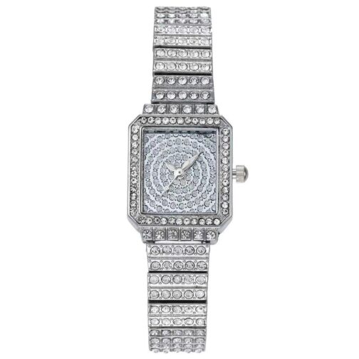 Diamond-Encrusted Square Dial Watch for Women - Image 2