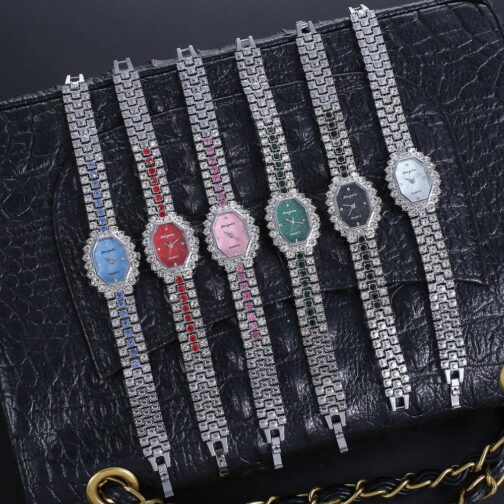 Square Full Diamond Starry Sky Watch for Women – FREE Matching Bracelet - Image 2