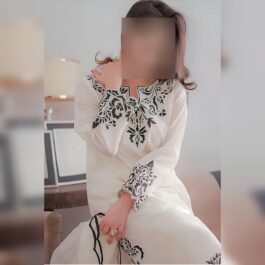 Maria B-Inspired Premium Embroidered Lawn 3-Piece Suit – Off-White (Exclusive by Scentique Style)