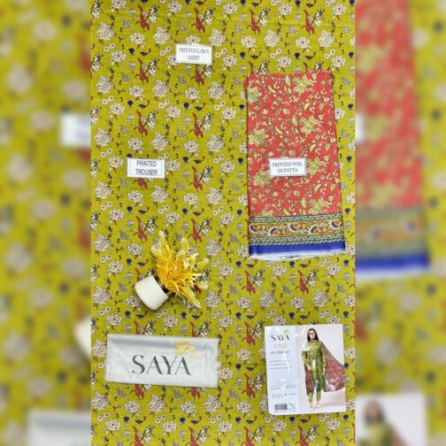 Scentique Style Eid special 3pc unstitched lawn suit in rich colors