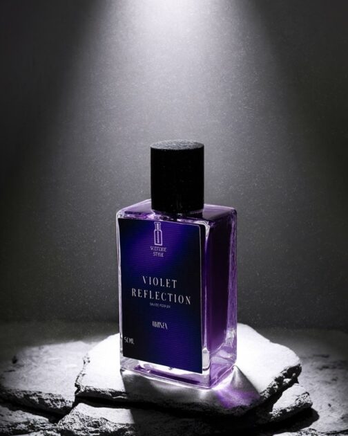 Violet Reflection – Elegant Unisex Perfume with Cucumber, Basil & Musk - Image 4