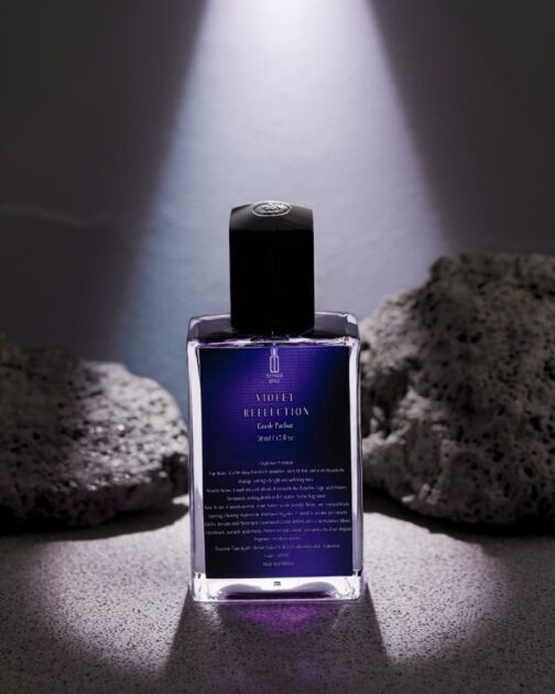 Violet Reflection – Elegant Unisex Perfume with Cucumber, Basil & Musk - Image 3